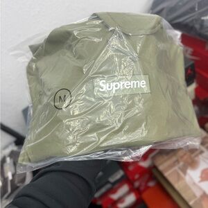Supreme Olive Hoodie with Center Box Logo - Light Olive